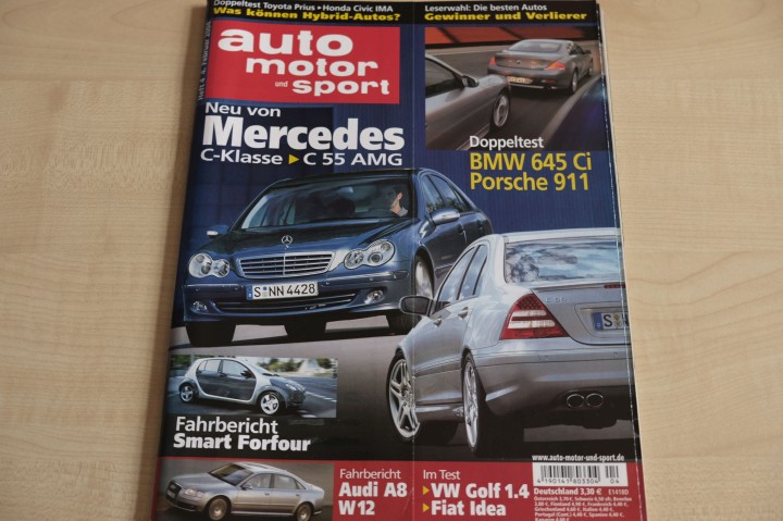 Deckblatt Auto Motor und Sport (04/2004)